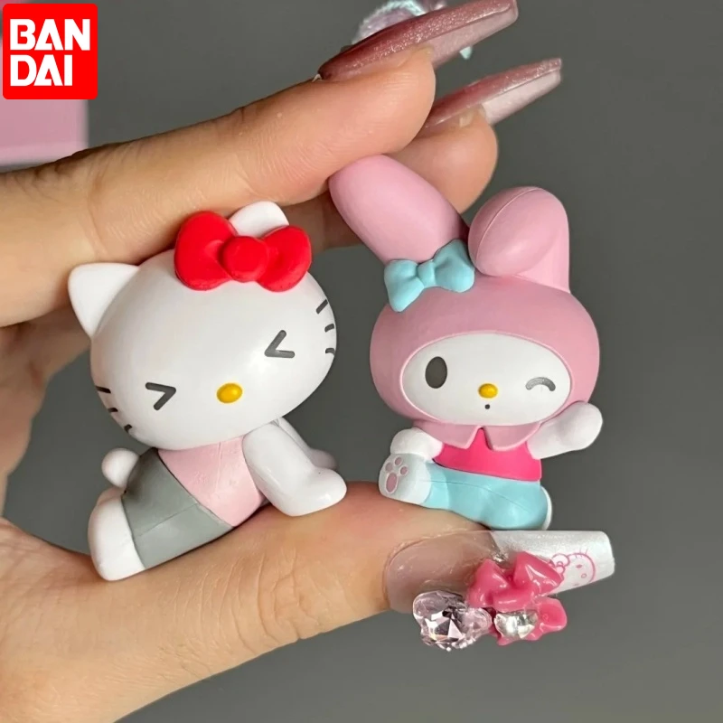 

BANDAI Gashapon Toy Sanrio Characters Hello Kitty Blind Box Mini Figure Hangyodon Collection Cinnamoroll Desk Decor Kids Gifts