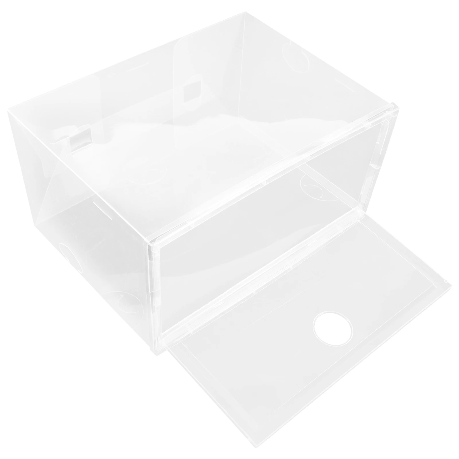 

1Pcs Transparent Stackable Plastic Shoe Box Household Storage Container Sneaker Slipper Organizer Home Transparent Shoe Box