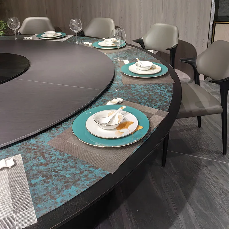 طاولة طعام فندقية مصممة، طاولة مستديرة كهربائية #5