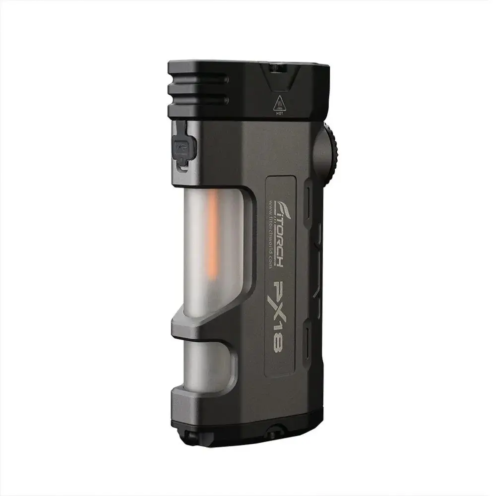 Fitorch PX18 3500lm Rechargeable Flashlight with Magnetic Control Dial - Spotlight Floodlight And Sidelight Multi-Function
