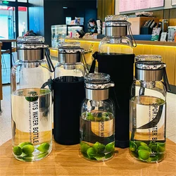 1L 1.5L 2L Portable Leakproof Large Capacity Glass Water Bottle Outdoor Sports Camping Picnic Bicycle Travel Drink Bottles Cup