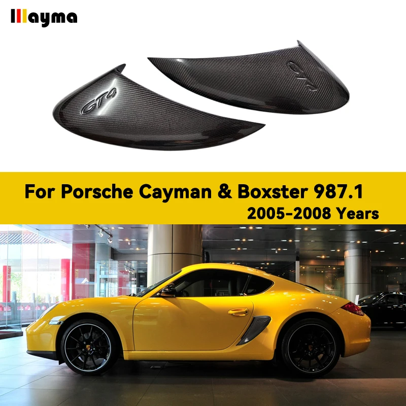 GT4 Style Full Carbon Fiber Body Kits Side Vents For 2005 - 2008 For Porsche 987.1 Boxster Cayman Car Accessories Side Air Vents