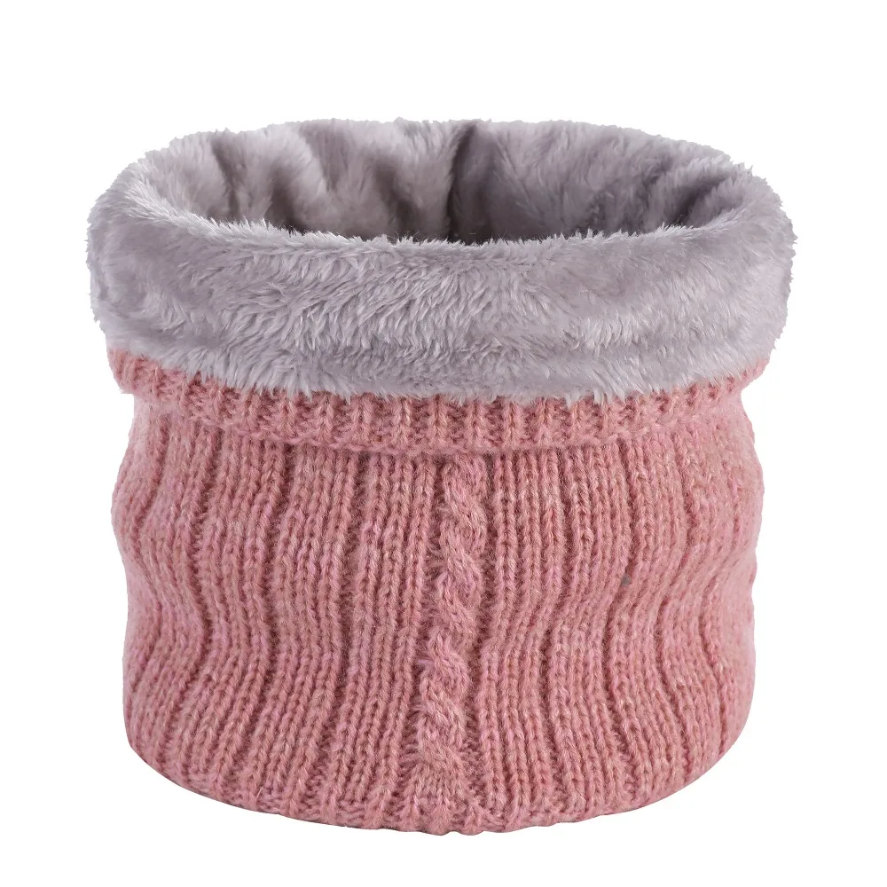 Modny szalik z dzianiny podszyty polarem cieplej szyi zakrętka tubki szalik koło szaliki z pętelką miękka gruba maska jeździecka jazda na świeżym powietrzu