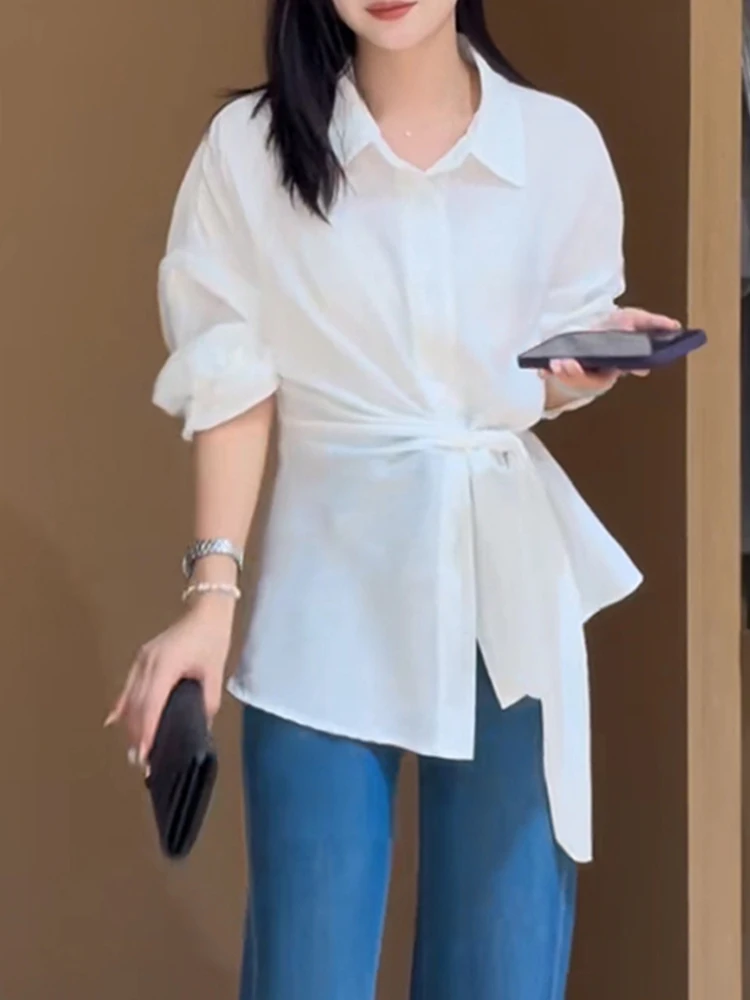 

Slimming Effect Casual Versatile Women's irt Trendy Top Faionable Early Autumn New Design Breathable Comfortable Long Sve