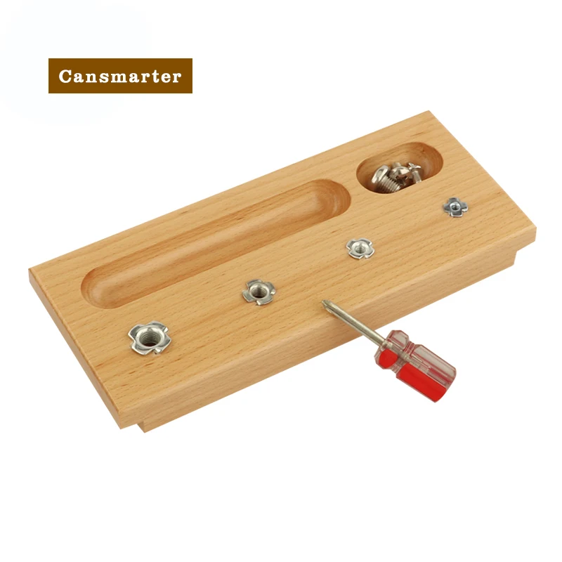 

Montessori Baby Toys Exercise Ability Screw Safety Wooden Teaching Aids Puzzles Games Home Classroom Learning Toys for Children