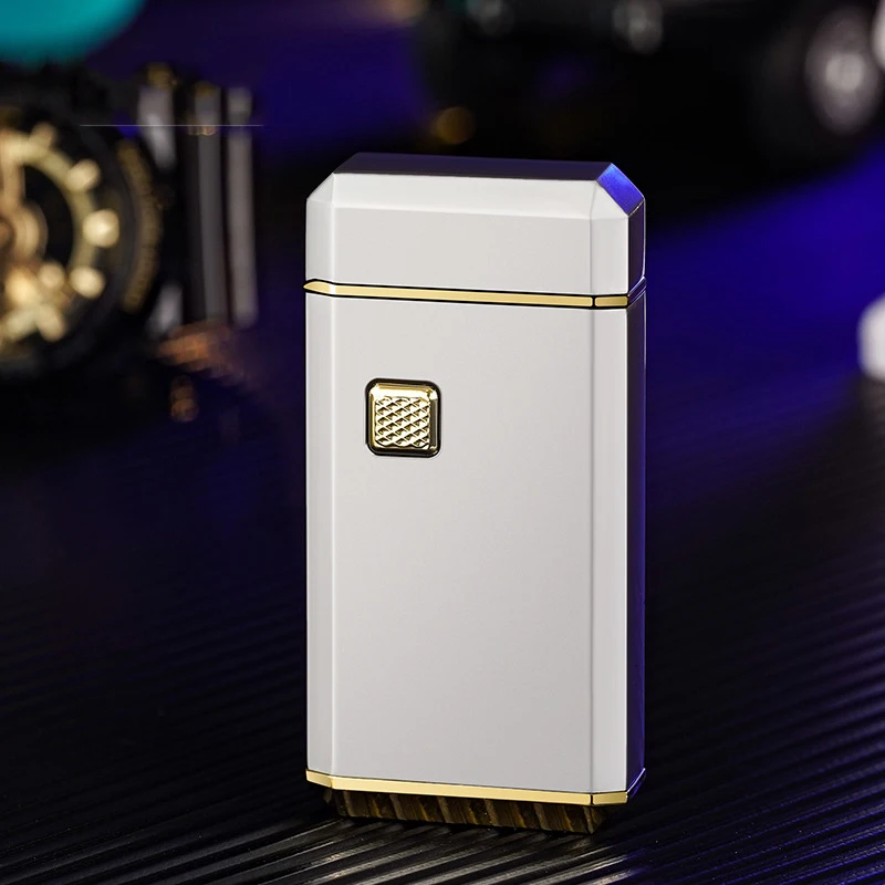 Button ignition kerosene lighter retro high-end oil electric hybrid lighter as a gift to husband