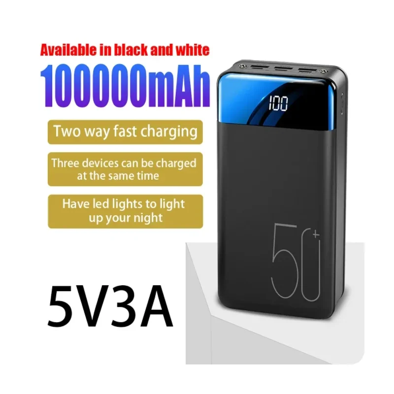 

New enhanced fast charging 98000/100000 MAH power pack large capacity mobile power universal 5V speed charging