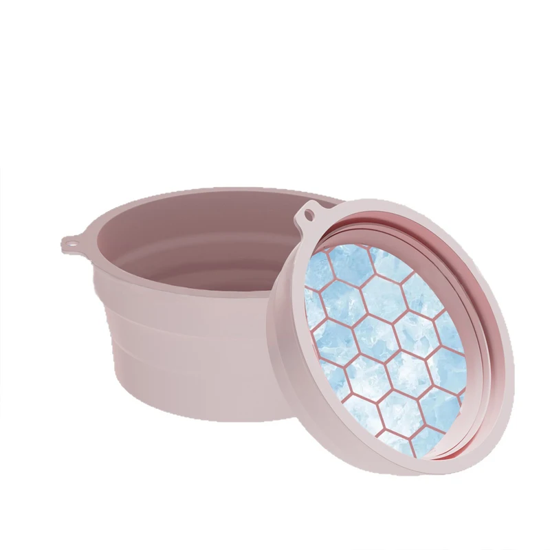 อ่างน้ำแข็งพับได้สำหรับทำความเย็นและผ่อนคลายผิวหน้า อุปกรณ์ดูแลความงามแบบพกพา