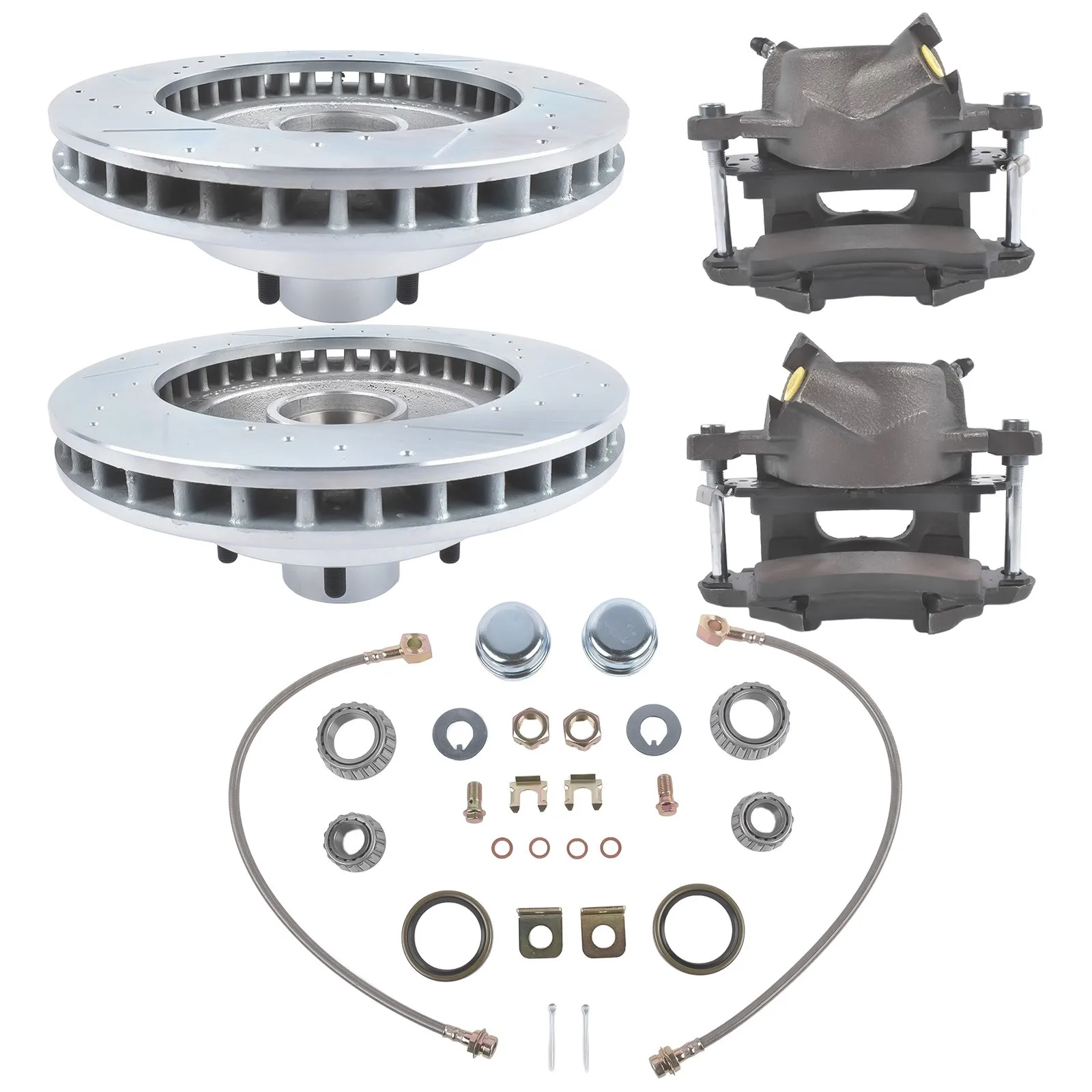 For Chevy C10 Base Truck Front Power Disc Brake Conversion Component Kit 6 Lug