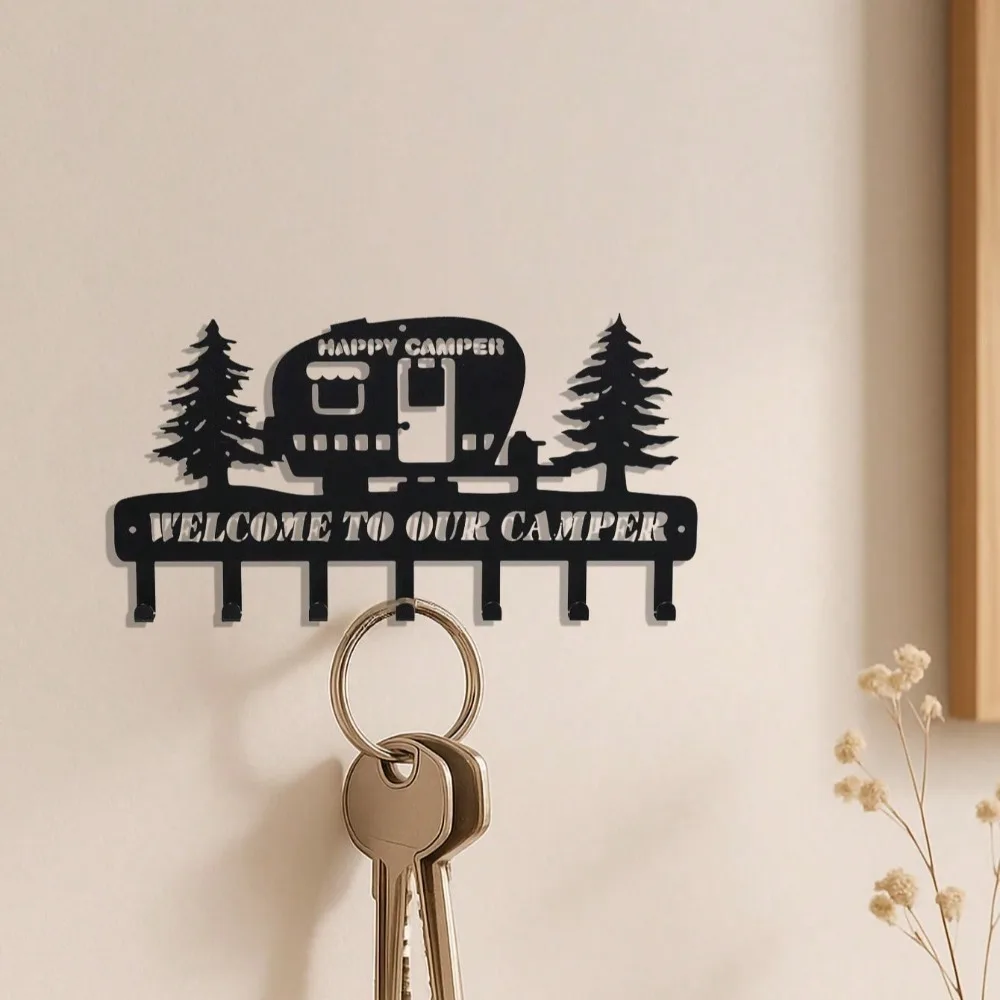 Gantungan Dinding Kayu Pinus Rustic - Gantungan Besi Tempa Kuat untuk Mantel, Kunci, Cangkir & Lainnya, Dekorasi Dinding untuk Rumah Pedesaan & Kabin Sepanjang Musim