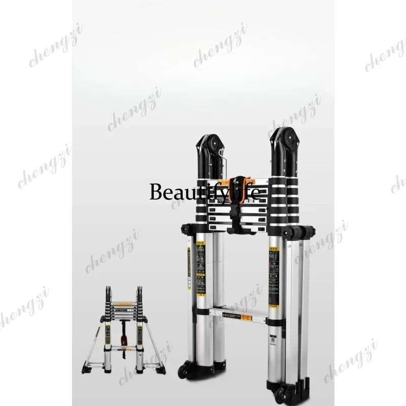 

A81 Eight Leg Aluminum Alloy Telescopic Ladder Multifunctional Herringbone Design for Engineering and Construction Use
