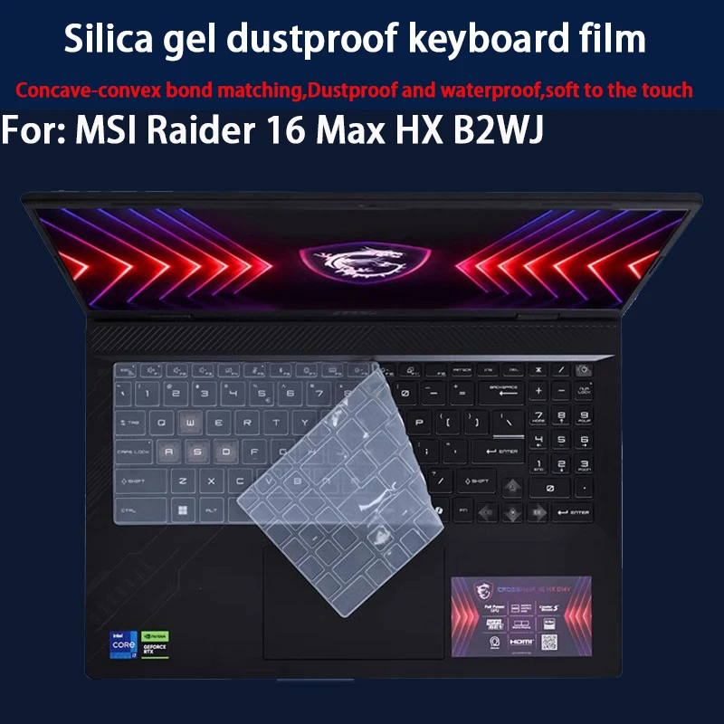 For New MSI Raider 16 Max HX B2WJ Keyboard Film 16-inch Laptop Toughened Film Anti-Blue Screen Film Matte Anti-Reflective Film