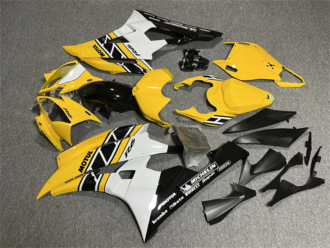 New ABS Plastic Shell Motorcycle Fairing Kits Fit For Yamaha YZF 600 R6 2006 2007 06 07 Bodywork Set Custom Yellow white