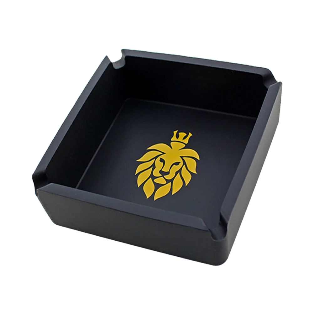 

1 Pc Cigar Ashtray Square Silicone Ashtray Unbreakable Ash Holder Heat Resistant Personality Ashtray (Dark )