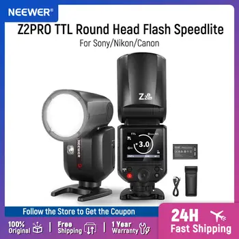 NEEWER Z2 PRO 2.4G TTL Flash Speedlite a testa rotonda con 600 flash a piena potenza per Nikon/Sony/Canon Wireless compatibile con Godox 10 best sales Godox Pro - №4