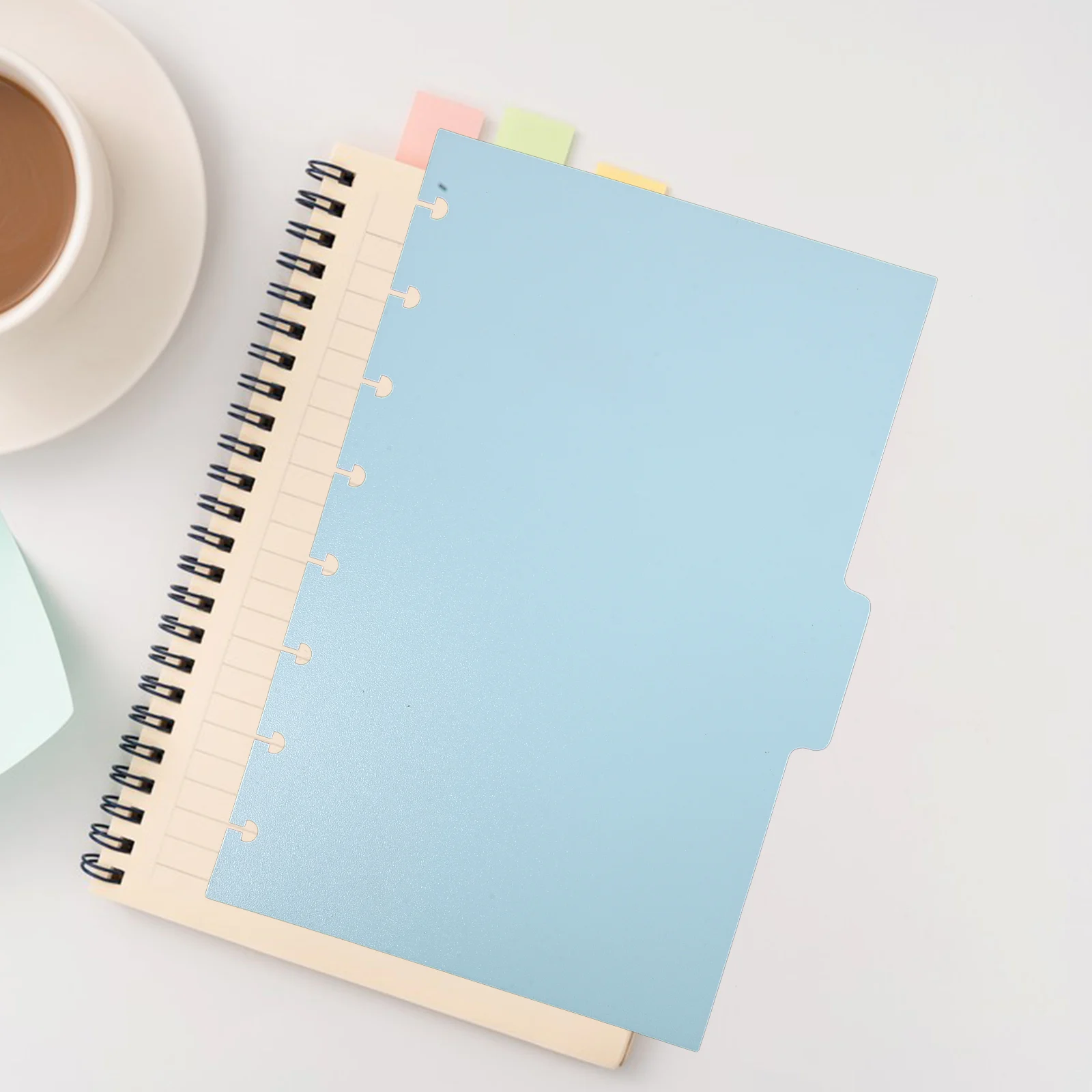 

5pcs Plastic Binder With Colored Tabs Notebook Index Dividers Replacement Page Markers For Files Notepad Dividers Household Use