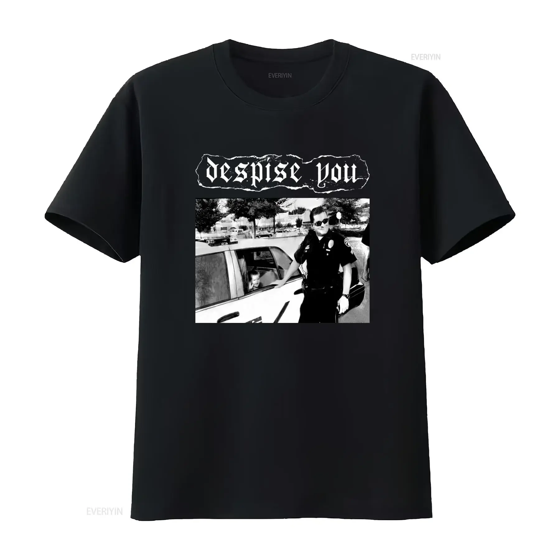 Despise You Powerviolence Band Remake Cotton T Shirt  vintage Washed Slightly Unisex Stretched Versatile homme Breathable