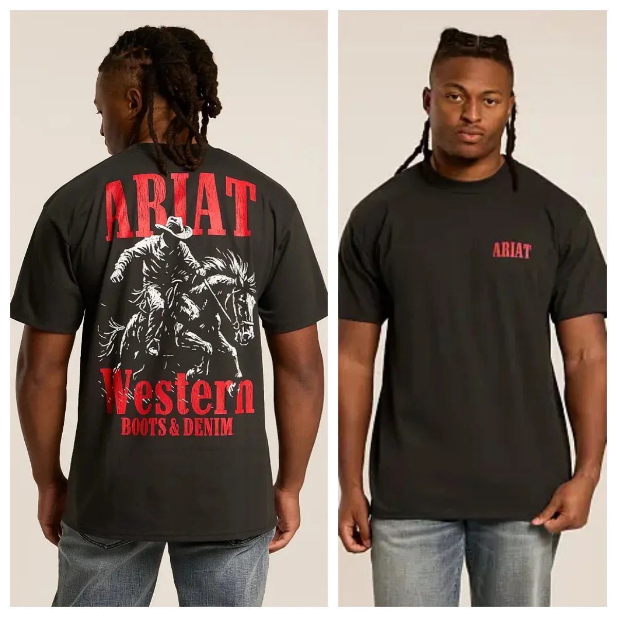 Camiseta Deportiva Ecuestre Ariat Storm Rider Western Cowboy, 100% Algodón, Diseño Gráfico, para Hombre y Mujer, Ropa de Calle de Verano