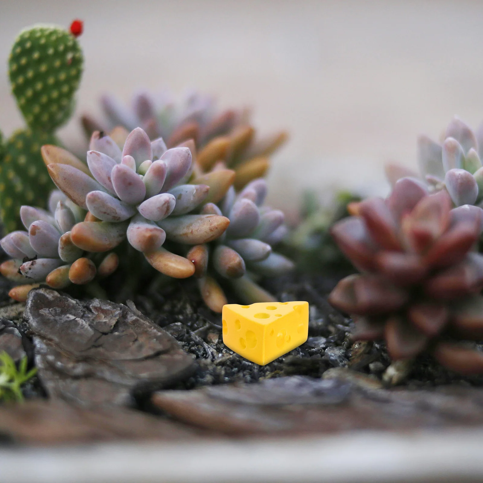 

20pcs Mini Cheese Ornaments Resin Simulation Cheese Models For Diy Micro Landscape Bonsai Decor Small Figurines Kitchen Food