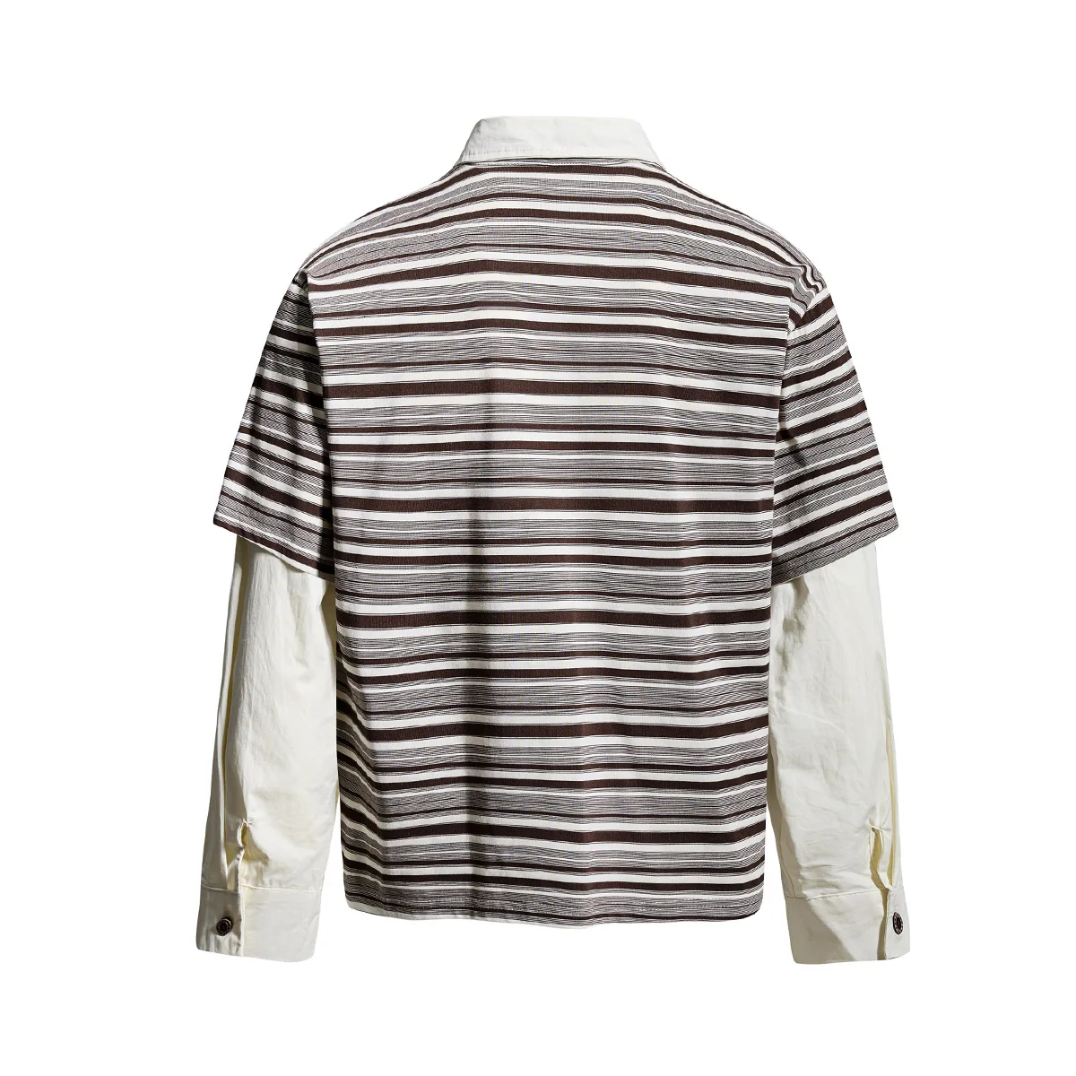 MWJLPWQ 2026 New American Sports Style Jersey Striped Vintage Polo T-shirts Fake Two-Piece Turn-Down Collar Tops For Men 17259