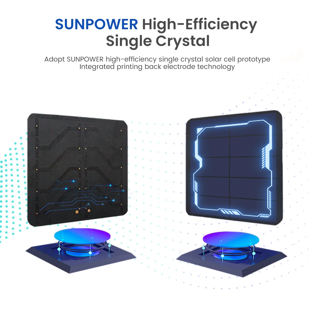 5pcs SUNYIMA 121*125 5V3W Sunpower PET High Efficiency Solar Panel Patch 3W Battery 5V Drone Surveillance Communication