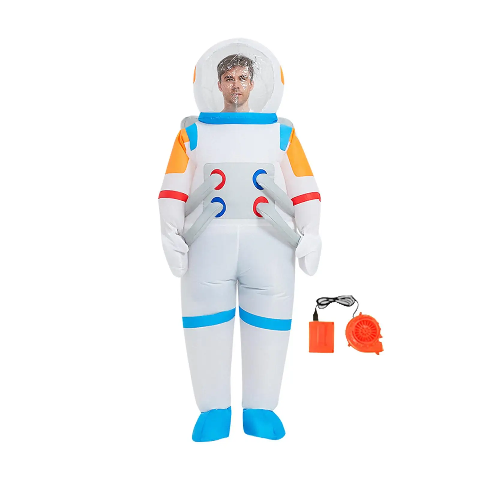 Aufblasbares Astronauten-Kostüm für Erwachsene und Kinder, Halloween-Party, Cosplay, Cartoon-Anzug, 120–140 cm
