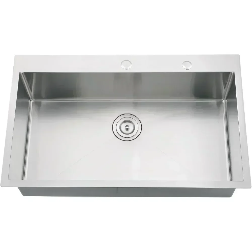 Kitchen sink, sink drop gauge  kitchen sink top mount single bowl deep kitchen sink,‎33 x 19 x 10 inches