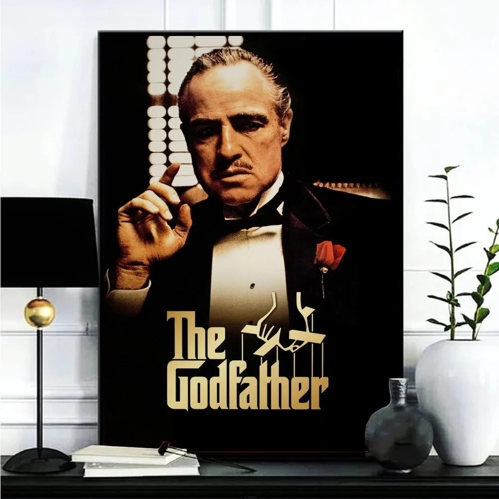 Godfather Movie Poster Gallery Prints Self Adhesive  Home Decor Decoration Wall Decals Living Room Sticker