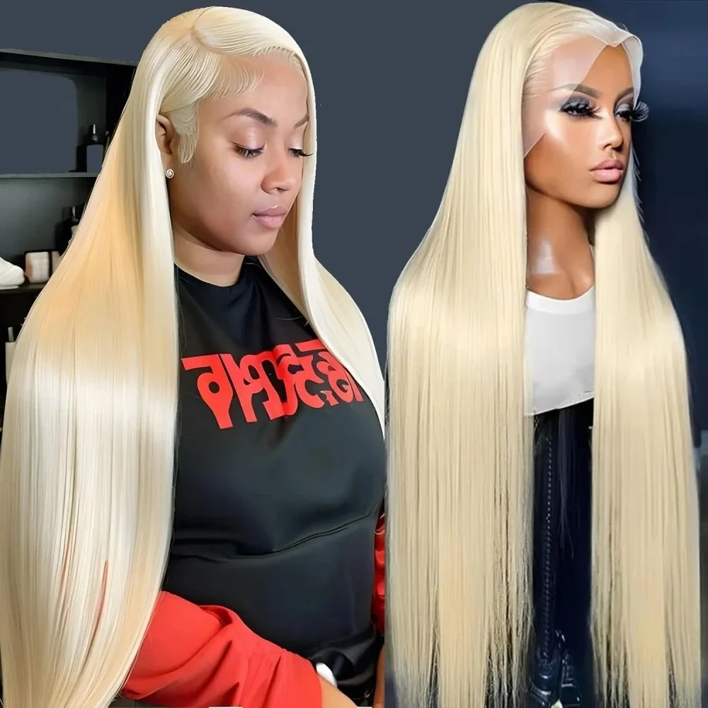 613 Blonde Straight Lace Front Wig Human Hair Pre Plucked 200 Density 13x4 13x6 HD Transparent Lace Frontal Wig 613 Colored Hair