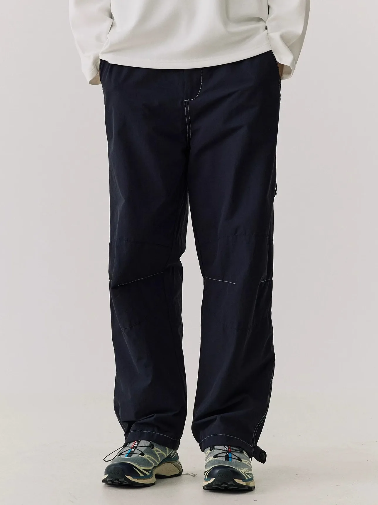 Outdoor Men's Straight Leg Pants KITH Functional Waist Belt Tactical Casual Nylon Polyester Blend No Ironing Required