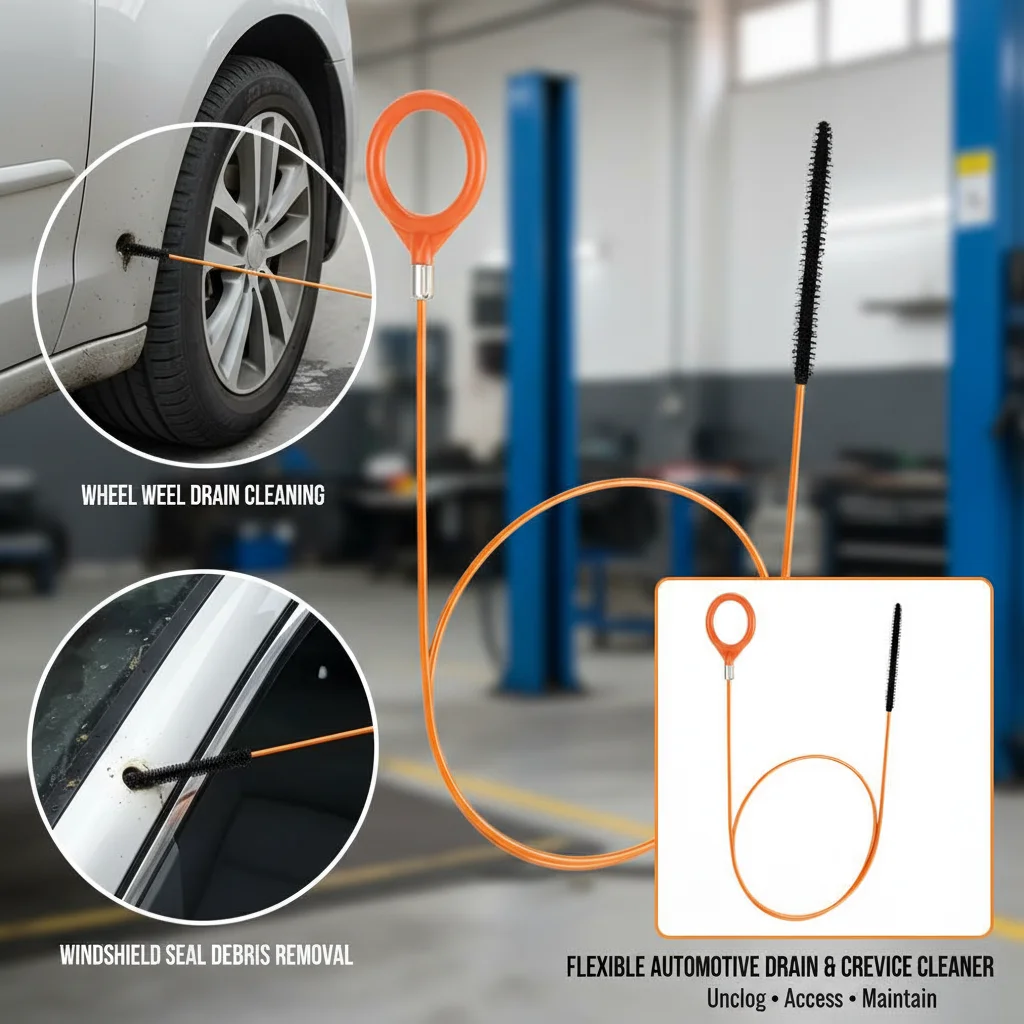 

Щетка для прочистки сливных отверстий автомобиля, 130/81 см, длинная стальная проволока для прочистки канализации, гибкие аксессуары для труб