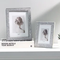 Elegant Minimalist Crystal Metal Photo Frame, Home Decor, Wedding Picture Frame Stand, Premium Quality