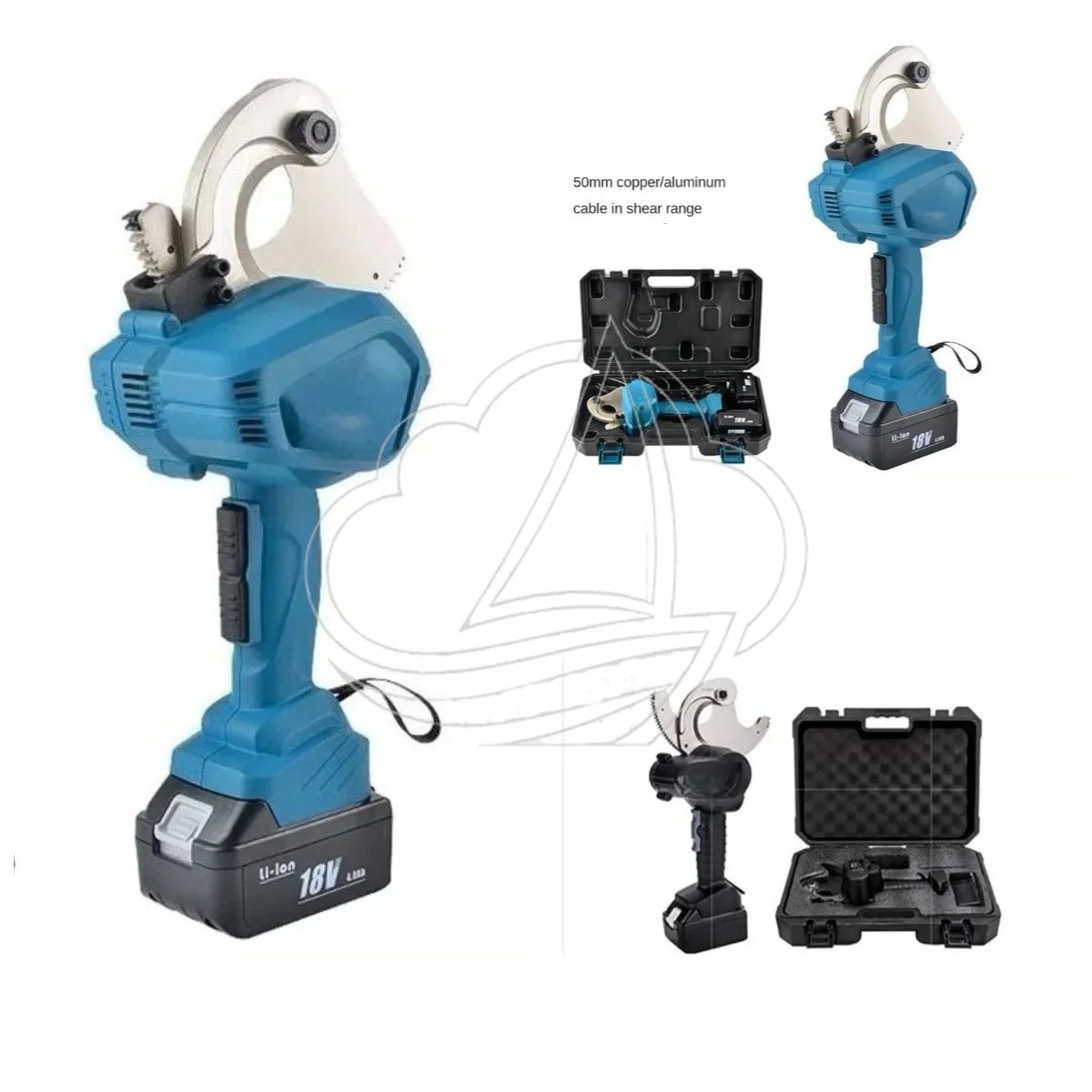 18V Lightweight Ratchet Cable Cutter, EC-50M/EC-65M 50mm Gear Type Wire Cutting Tool Factory Price
