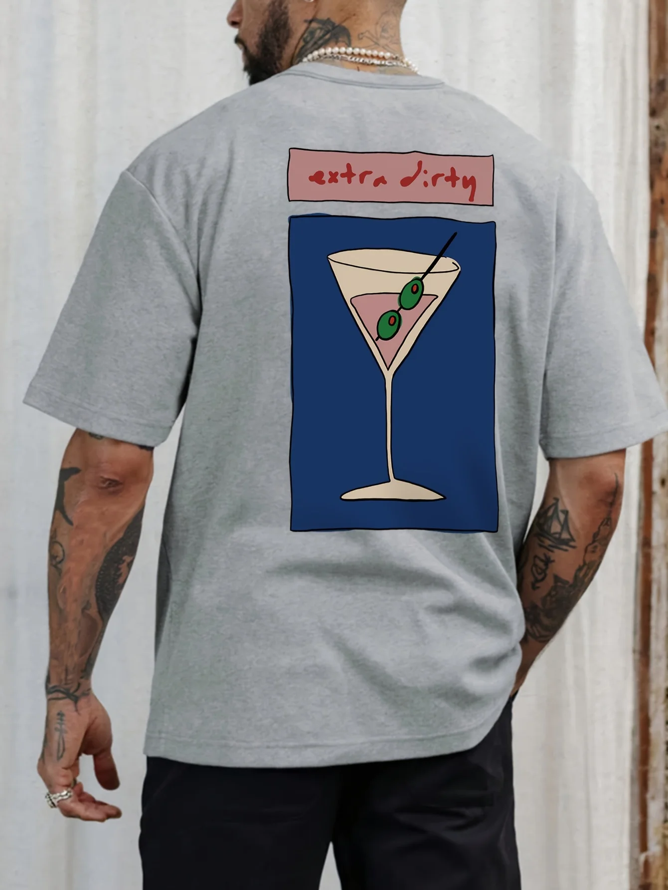 

Men's Casual Double-Sided Print T-Shirt Crew Neck Short Sleeve - Perfect for Summer Comfortable and Soft Breathalbe Men Tee