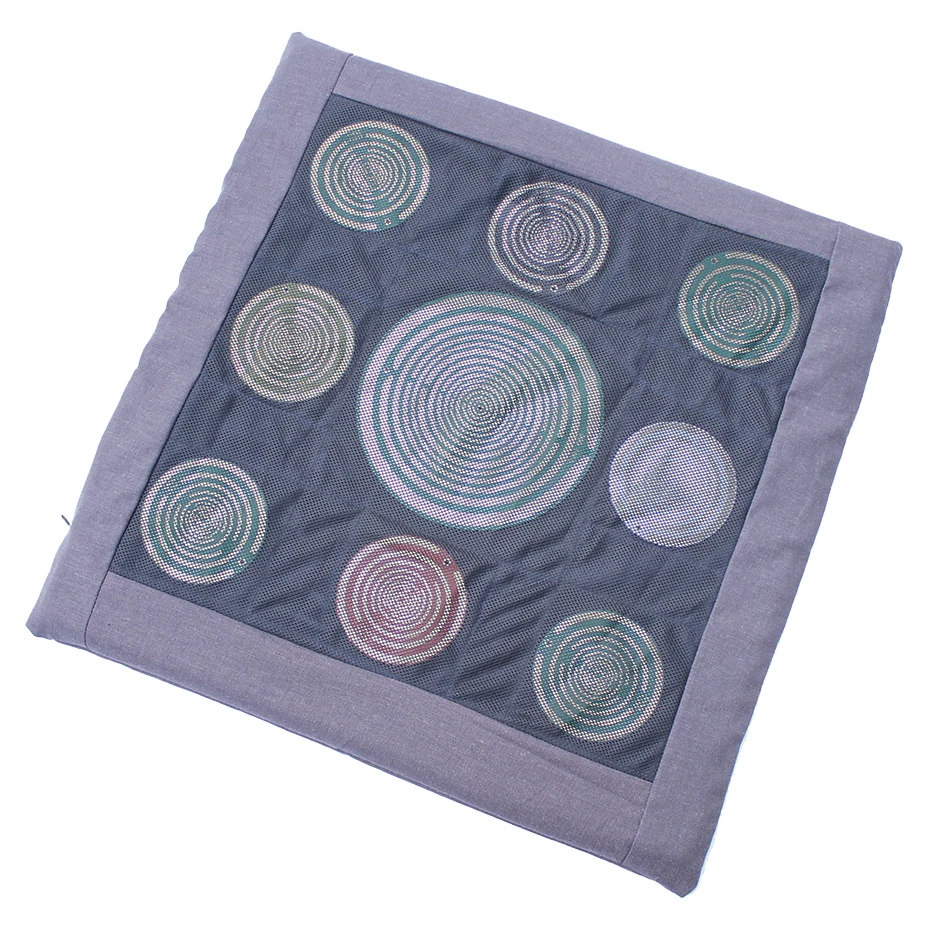 43x43cm Square Pads Chair Seat Cushions with Polarizing Disk Meditation Mat Awaken Self Repair Help the Body Recover for Office