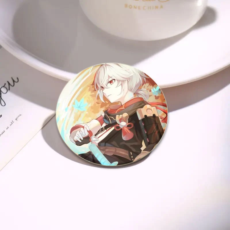 58mm Fashion Jewelry Pop Game Genshin Impact Brooch Kaedehara Kazuha Pins Cartoon Cosplay Badage Accessories for Backpack Gifts