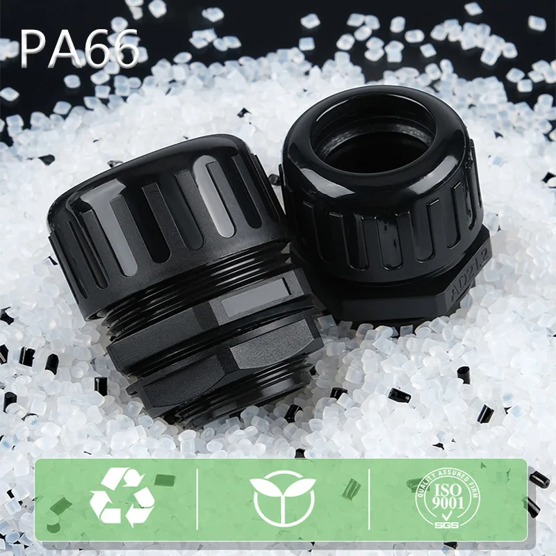 10PCS Bellows Waterproof Joint Flame Retardant Nylon Plastic Hose Connector Accessories  Thread Cable Tube Fixing Head