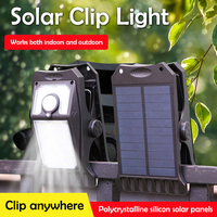 Solar Clamp Lamp LED Solar Garden Light Outdoor Clip-on Motion Sensing Light Induction Camping Light for Outdoor Courtyard Fence