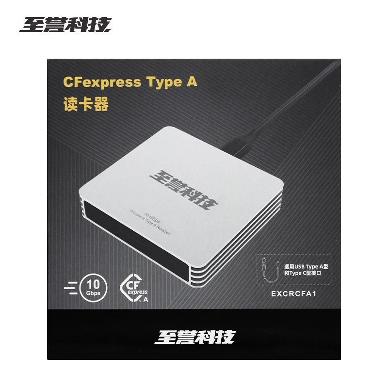 EXASCEND pembaca kartu USB 3.0, kecepatan tinggi asli CFexpress tipe-a pembaca kartu memori USB 3.2 pembaca kartu penyimpanan CFeA tipe-c