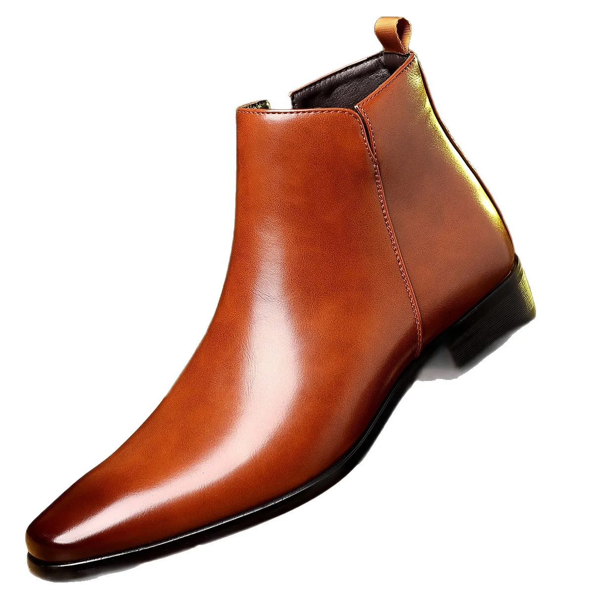 Big size Chelsea boots, high-top leather boots, men's pointed-toe British style men's boots M052 - view 5