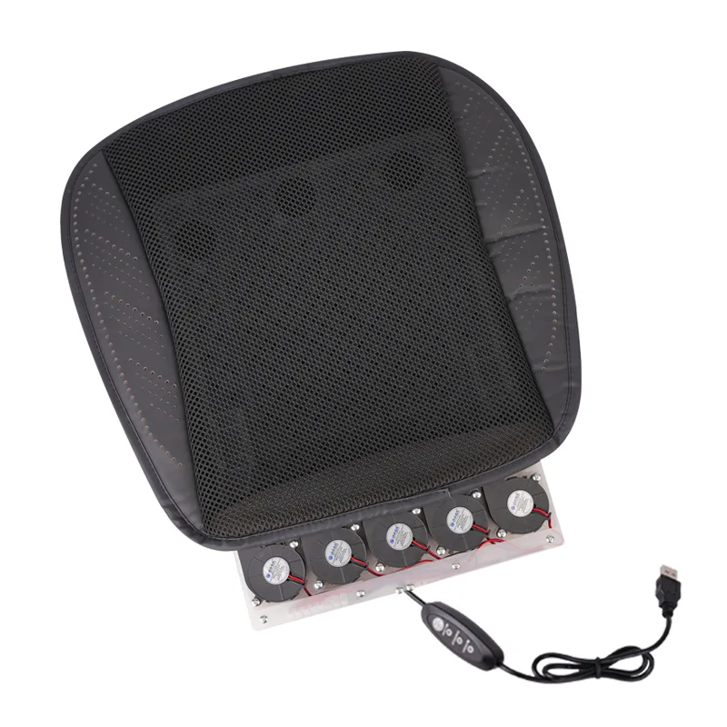 

Universal 5/8 Fans Summer Car Cooling Cushion 3 Gears Adjustment Cool Chair Pad USB Seat Cushion Interior Accessories