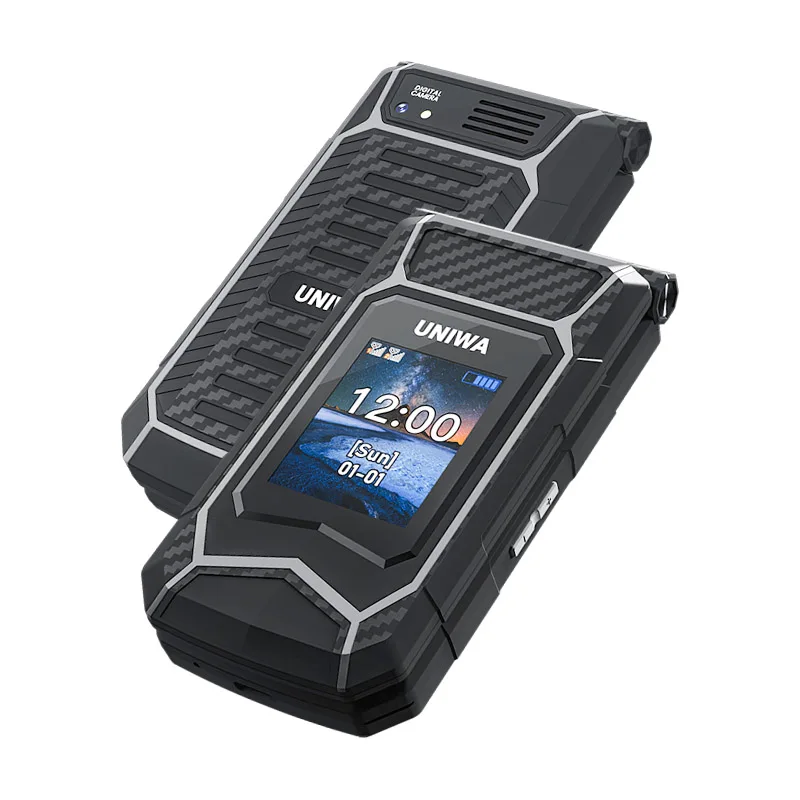 NEW UNIWA X29 2G Russian Language Keyboard Feature Phone Big Button Senior Flip Mobile Phone GSM Dual Sim FM Clamshell Cellphone