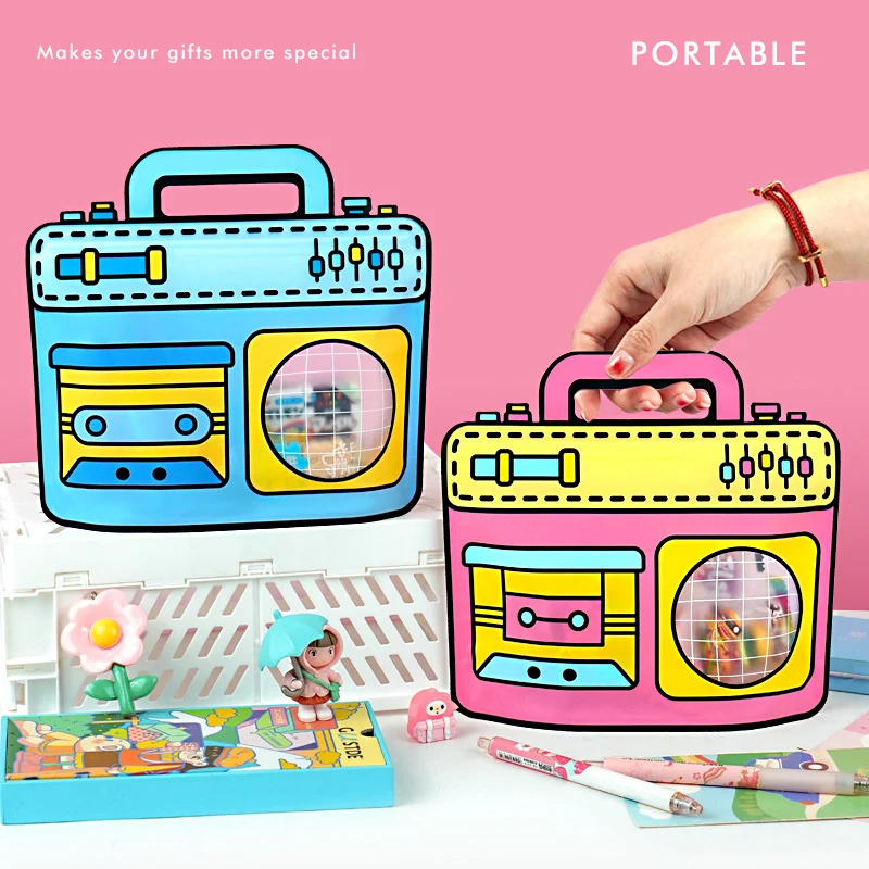 20/50 Stück Retro-Radio-Muster Ziplock-Snacktüten, niedliche, versiegelte Festival-Handtaschen für Kindergeburtstagsfeiern, Süßigkeiten- und Keksverpackungen – Detail 9
