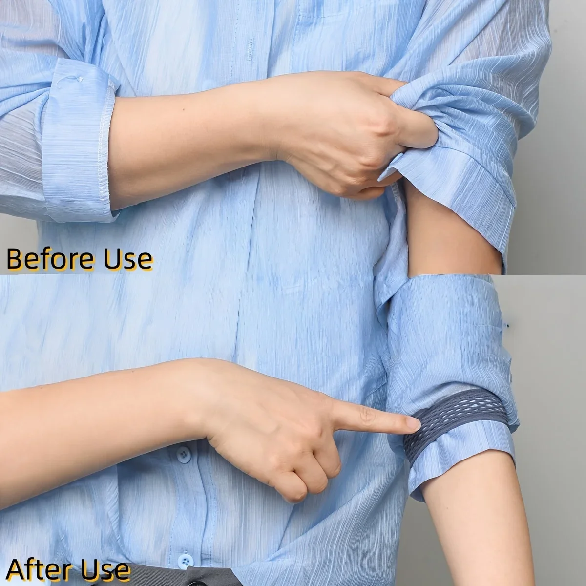 5pcs Elastic Sleeve Shorteners, Non-Slip Cuff Fasteners for Shirt Hanfu Blazer & Suit Jackets