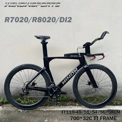 Winowsports factory complete TT bike 700C Time Trial Triathlon t1000 full carbon fiber black frame using Shiman0 105 groupset