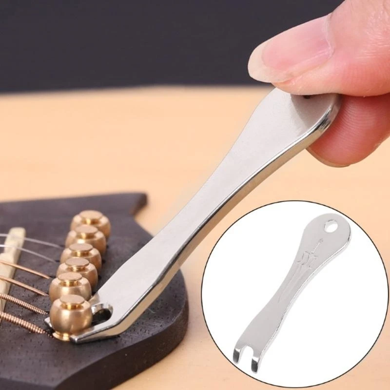 25 Pcs Guitar Bridge Pins Pegs with Bridge Pin Puller Remover Guitar Parts