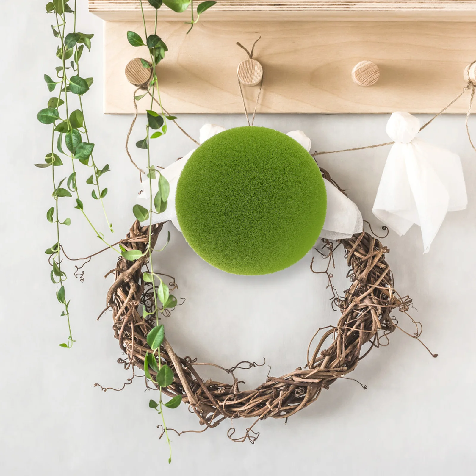 

Simulated Moss Ball Decorative Flocking Artificial Planters Mantels Table Centerpieces Garden Adornments Indoor Outdoor Space
