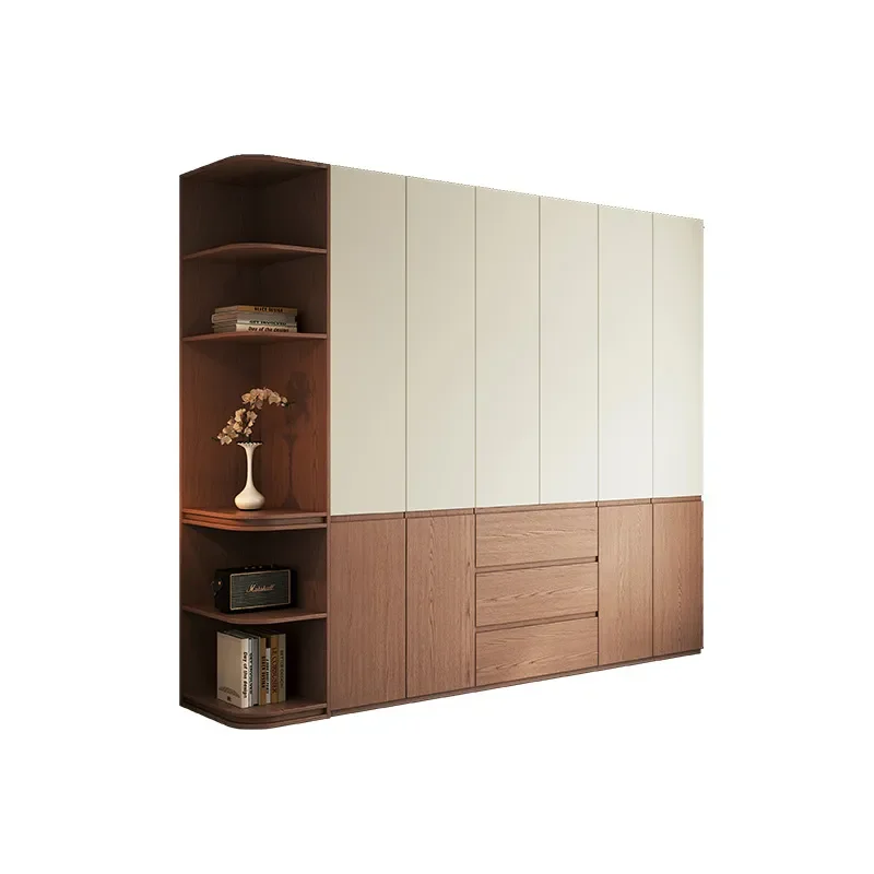for Color Matching Segmented Solid Wood Multi Layer Board Wardrobe Bedroom Home Storage Cabinet Simple Style ENF Eco Friendly