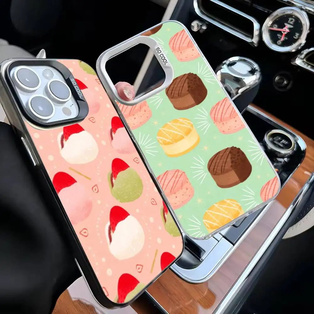 

Dessert Illustration Phone Case For iPhone 16,15,14,13,12,11,Mini,Pro,MAX Black Matte Shockproof Cover