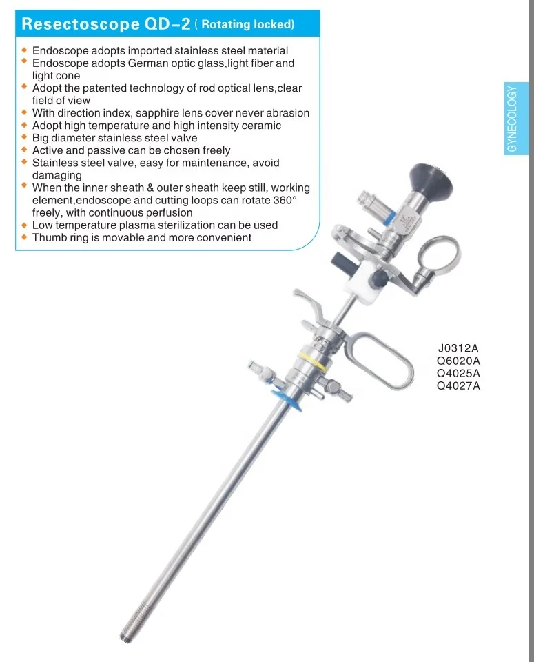 Resectoscope compatible to torz endoscope Urology instrument bipolar resectoscope